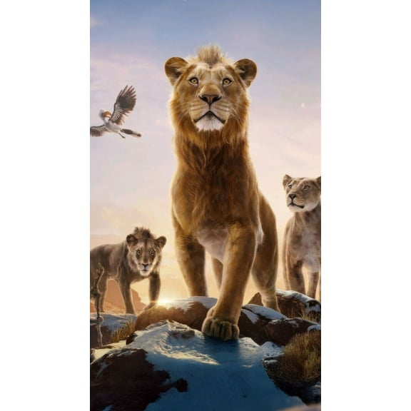 Mufasa 5D Diamond Painting Kits for Adults Beginners,The Lion King DIY Full Round Drill Diamond Dot Gem Art Kits for Adults,Home Wall Decor 12 X 16 Inch