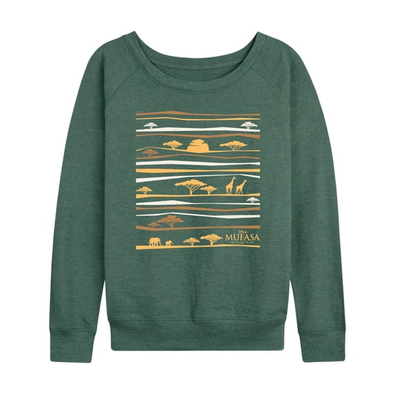 Mufasa - Line Pattern - Women's French Terry Pullover Long Sleeve Shirt
