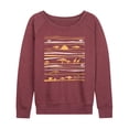 thumbnail image 1 of The Lion King - Line Pattern Lightweight French Terry Wide Neck Long Sleeve Graphic Shirt, 1 of 4
