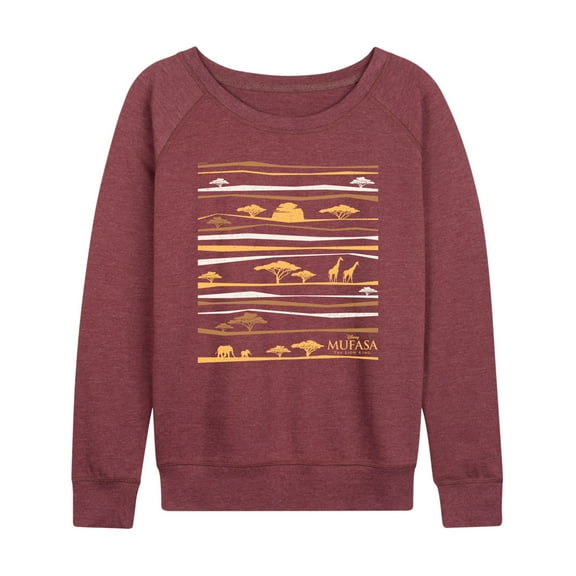 Mufasa - Line Pattern  - Women's French Terry Pullover Sweatshirt