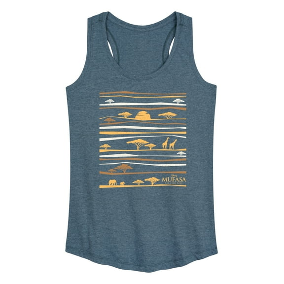 Mufasa - Line Pattern  - Women's Racerback Tank Top