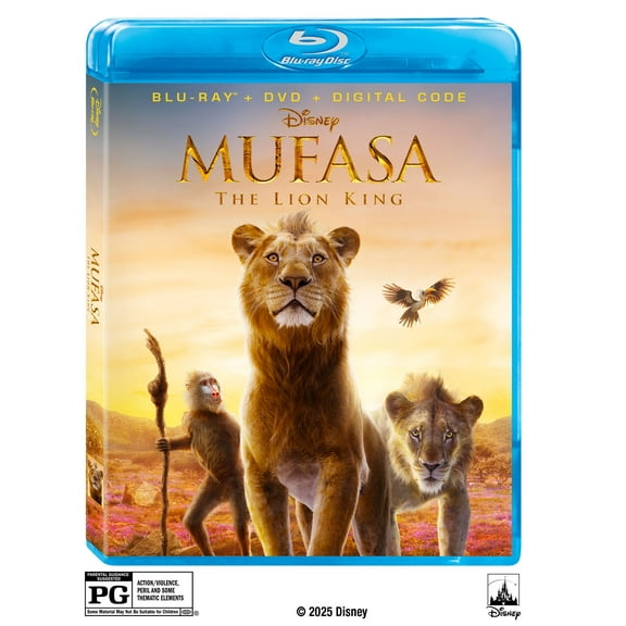Mufasa: The Lion King (Blu-ray + DVD + Digital Copy) Walt Disney Pictures, Action & Adventure