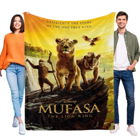 Mufasa: The Lion King Throw Blanket for Kids and Adults Soft and Cozy Blankets Gifts 50x60 Inch