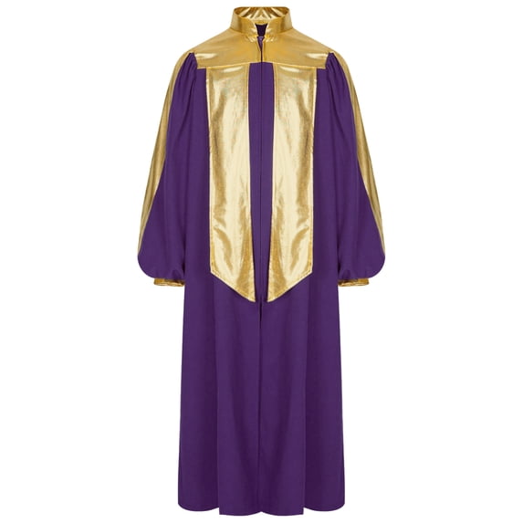 Mufeng Children Choir Robe for Church Pulpit Robe and Pastor Boys Girls Graduation Gown School Dress Up Uniform Purple 8