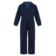 Mufeng Kids Girls Boys Halloween Costume Coverall Mechanic Boiler Suit Flightsuit Coverall for Cosplay Dark Blue 8