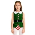 thumbnail image 1 of Mufeng Kids Girls Christmas Santa Elf Outfits Candy Cane Stripe Ballet Dance Leotard Stage Red 8, 1 of 7