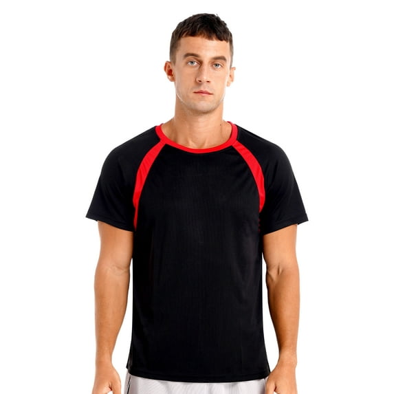 Mufeng Men's Rash Guard UPF 50+ Short-Sleeve Swim Shirt UV Sun Protection Sun Shirt Quick-Dry Fishing Black M