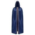 thumbnail image 1 of Mufeng Men's Renaissance Medieval Viking Lord Cloak Knight Warrior Hooded Long Cape Vampire Robe Navy Blue M, 1 of 5
