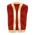 thumbnail image 1 of Mufeng Mens Halloween Toad Vest Costumes Open Front Metallic Shiny Trim Waistcoat Cosplay Party Red XL, 1 of 6