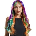 thumbnail image 1 of Mufeng Women's Gradient Long Curly Hair Wigs Lolita Anime Cosplay Wigs Colorful Body Wave Wigs Type B One Size, 1 of 7