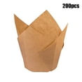 thumbnail image 1 of Muffin Greaseproof Paper Baking Cupcake Cups, Cupcake Liners for Baking Cups, Tulip Muffin Liners, Cupcake Wrapper, 2.76" x 3.23" Baking Cup, Pack of 200 pcs, 1 of 8