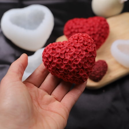 Muffin Pan Valentine'S Day Flower Mould Suitable For Aromatherapy Candles Chocolate Cakes Diy Handmades Soap Silicone Baking Molds