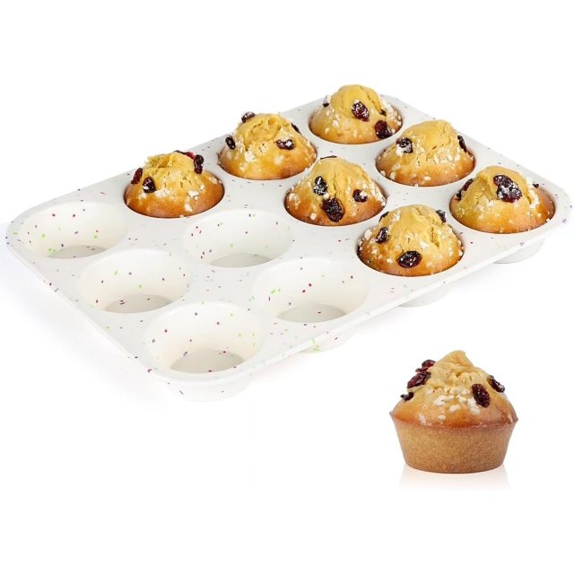 Muffin Top Pan, Silicone Egg Molds for Breakfast Sandwiches 3" Round