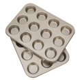 thumbnail image 1 of Muffin Tray Cupcake Baking Pan 2 Pack, 12-Cup Nonstick Carbon Steel Muffin Tin Non-Stick Cupcake Tin Bakeware Accessories for Baking Cupcake Muffin Brownies Snack, Fridge Safe, Champagne Gold, 1 of 9