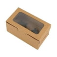 thumbnail image 1 of Muffins Boxes, Disposable Kraft Paper Cupcake Boxes, Cupcake Muffin Container with Insert & Display Window, Cupcake Carrier Fits 2/4/6 Cavity, Packing for Birthday Wedding Party Favors, 1 Pc, 1 of 5