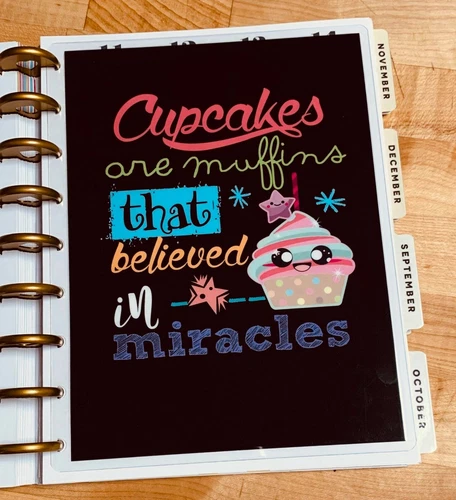 Muffins That Believed In Miracles 2-Sided Dashboard For Use With Happy Planner