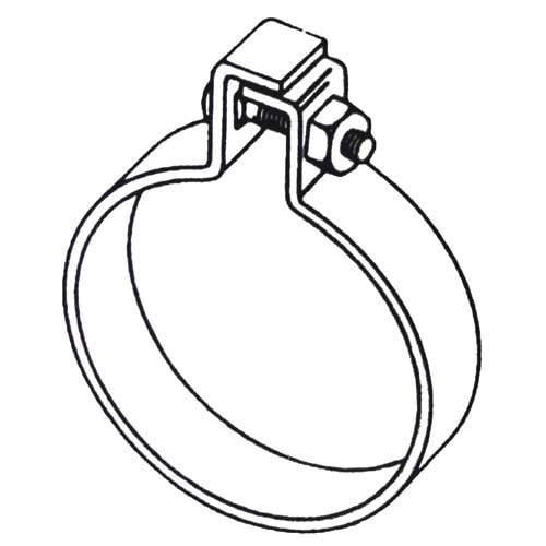 Muffler Clamp - 2-1/4" One Bolt Style fits Exhaust/Clamps/Rain Caps/Stack Clamps
