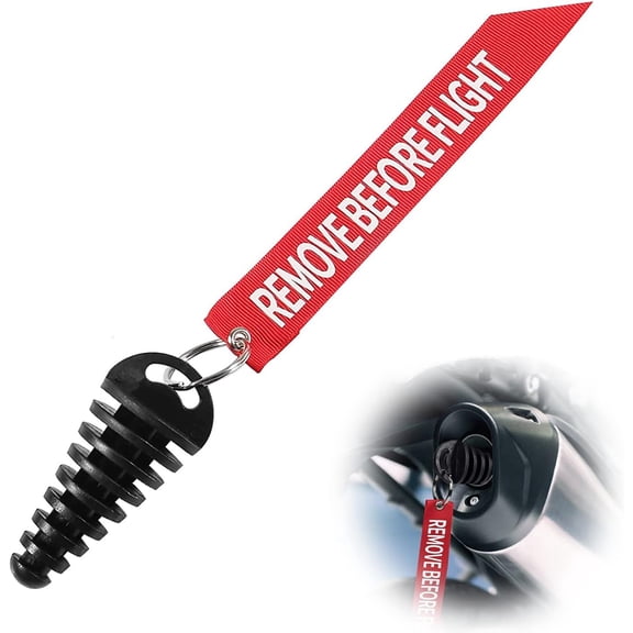 Muffler Exhaust Wash Plug,Dirt Bike Accessories Muffler Exhaust Tail Pipe Plug,0.6"-1.5"Wash Plug,Fit for Most Motorcycle Bike,Black