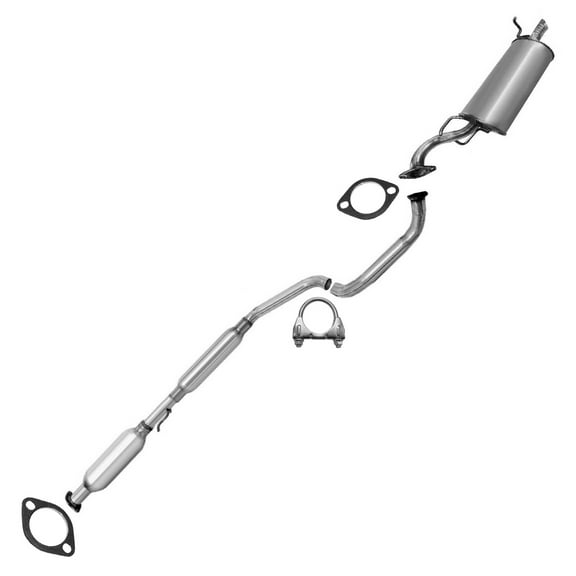 Stainless Steel Exhaust Resonator and Muffler Fits 2004-2008 Chevrolet Aveo 1.6L