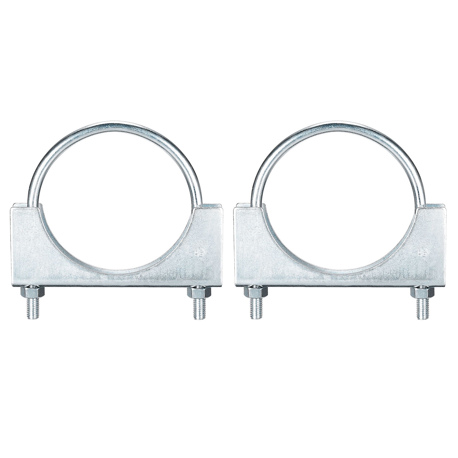 Muffler U-Bolt Clamps for 89mm Diameter Pipe, 2 Pack Saddle Type U-bolt Clamps