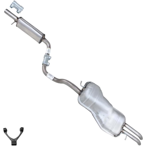 Northeastern Exhaust Resonator & Muffler Fits 1999-2004 Volkswagen Jetta 2.8L - Direct-Fit | Stainless Steel System Kit