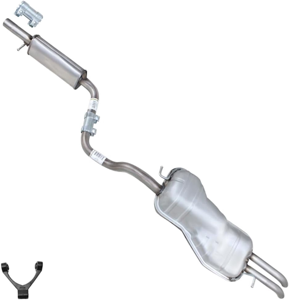 Northeastern Exhaust Resonator & Muffler Fits 1999-2004 Volkswagen Jetta 2.8L - Direct-Fit | Stainless Steel System Kit