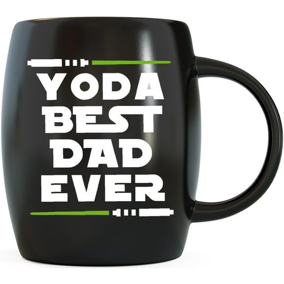 Mug A Day Yoda Best Dad Ever Coffee Mug Tea Cup Funny Fathers Day Gifts for Dads Novelty Gag Gift from Daughter Son Wife for Christmas Birthday 16oz