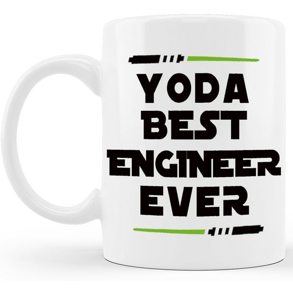 Mug A Day Yoda Best Engineer Ever Engineering Gifts for Engineer Student New Licensed Passer Grad Gag Gift Mechanical Civil Science Math Gift for Men Women Christmas Graduation Mug Cup