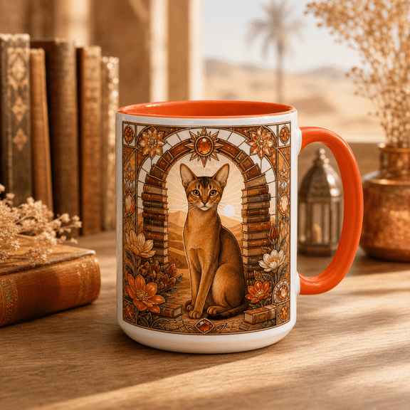 Mug Bookish Cat Arch Ceramic Coffee and Tea Cup for Book Lovers