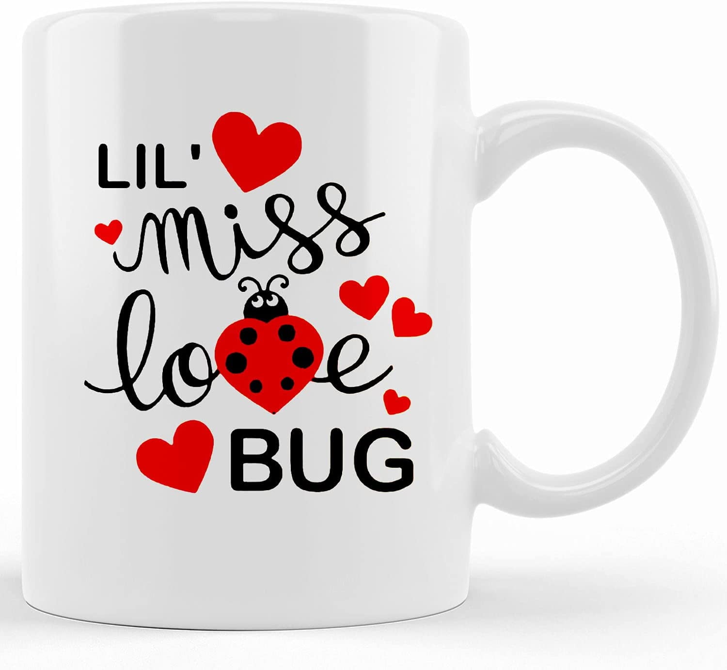 Mug, Ceramic Coffee Mugs, For Wives, Girlfriends, Iil' Miss Love Bug, Ceramic Novelty Coffee Mug, Tea Cup, Gift Present For Birthday, Christmas Thanksgiving