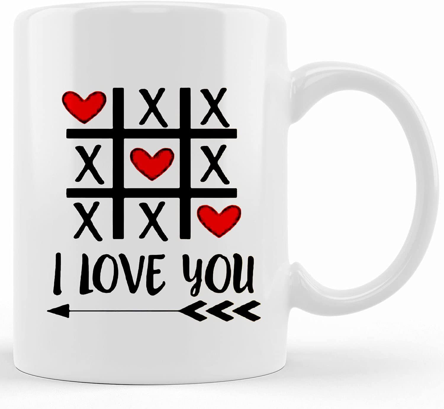Mug, Ceramic Coffee Mugs, , I Love You, Noughts And Crosses, Wedding