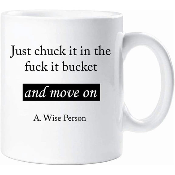 Mug Chuck It the It Bucket and Ceramic Novelty Present Gift Funny Cup Present 10515