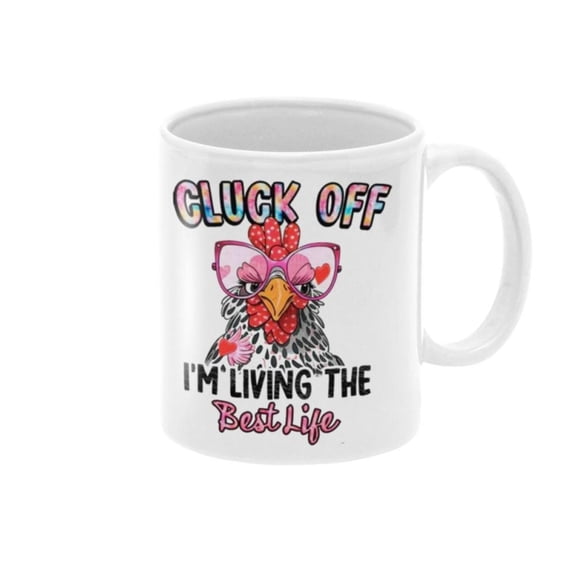Mug Cluck Off Funny Chicken Farm Coffee Ceramic Cup Mug Travel