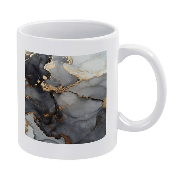 Mug, Coffee Cup, White Coffee Cup, Water Cup, Ceramic Cup, Birthday Holiday Gift, Office Tea Cup, Water Cup, Gift for Family and Friends, Marble Patterned Mug