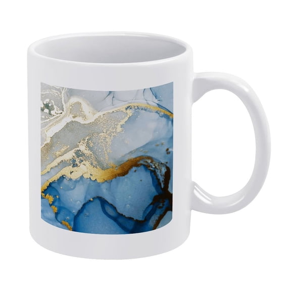 Mug, Coffee Cup, White Coffee Cup,  Water Cup, Ceramic Cup, Birthday Holiday Gift, Office Tea Cup, Water Cup, Gift for Family and Friends, Marble Patterned Mug