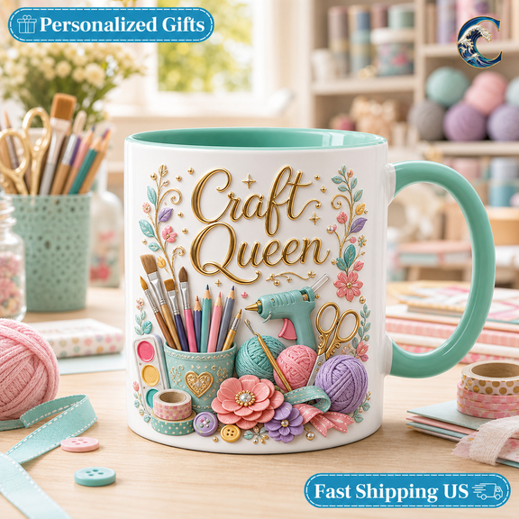 Mug Crafting Supplies Design for Coffee and Tea, Gift for DIY Crafters