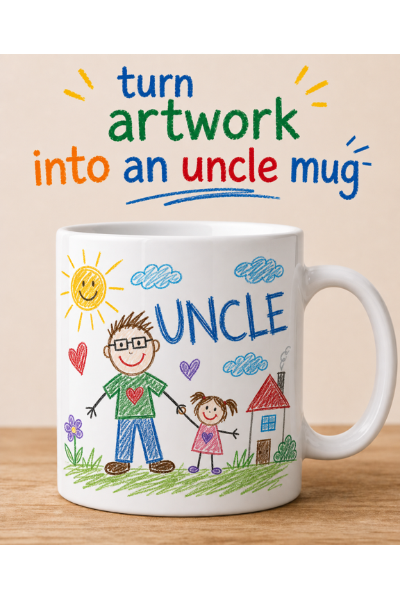 Mug Custom Drawing Ceramic Coffee Cup for Uncle Gift