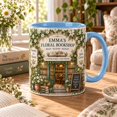 Mug, Custom Name Floral Bookshop, for Cozy Coffee Breaks, Reader Gift ...