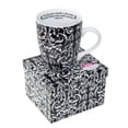 thumbnail image 1 of Ceramic Mug - Damask White On Black, 1 of 6