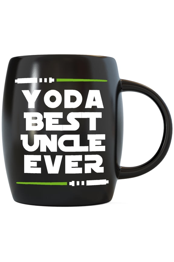 Yoda Best Uncle Ever Funny Uncle Coffee Mug Tea Cup Best Fathers Day Gift for Uncles Siblings Brothers from Niece Nephew Sister Aunt Mom Dad Novelty Gag Gift for Christmas Birthday 16oz