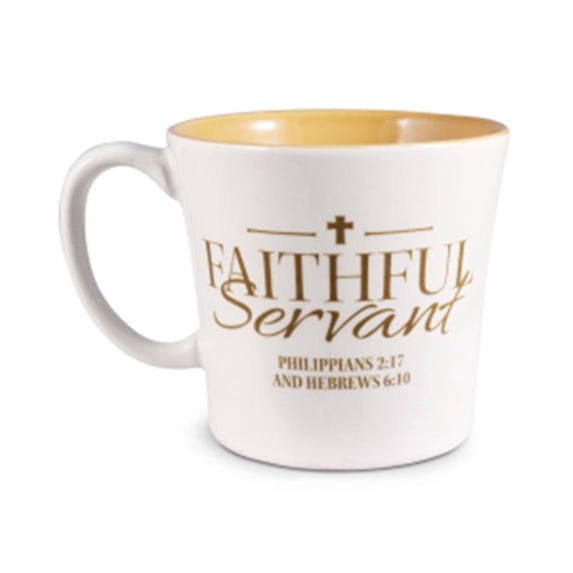 Lighthouse Christian Products 089151 Mug-Faithful Servant Cream - No. 18202 by Lighthouse Christ