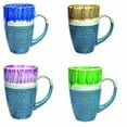 thumbnail image 1 of Mug Glazed Ceramic Coffee Mugs Sets Beautiful Unique Home Décor 14 oz Cup Sets Gift for Mom - Dishwasher Microwave Safe Cups, (Set of 4), 1 of 1