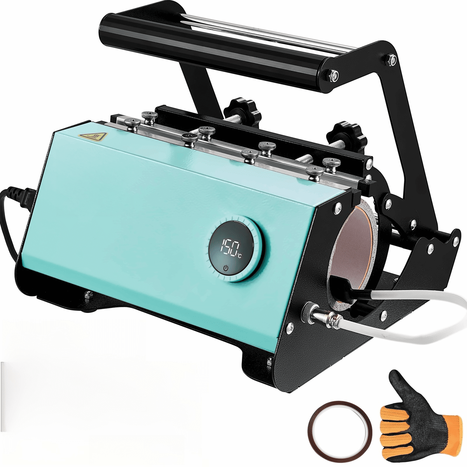 Mug Heat Press 11-30oz, Tumbler Heat Press Machine for Sublimation, Cup Heat Press with Gloves & Tape, DIY Ceramic Mugs & Glasses, Green
