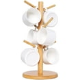 thumbnail image 1 of Mug Holder Tree, Coffee Cup Holder, Countertop Mug Tree , Coffee Mug Holder for Counter Stand, Bamboo Mug Rack & Tea Cup Organizer, Bamboo Coffee Counter Bar Accessory with 6 Hooks, 1 of 9
