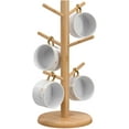 thumbnail image 1 of Mug Holder Tree, Coffee Cup Holder, Countertop Mug Tree, Coffee Mug Holder for Counter Stand, Bamboo Mug Rack & Tea Cup Organizer with 6 Hooks, 1 of 8