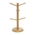 thumbnail image 1 of Mug Holder Tree, Coffee Cup Holder with 6 Hooks, Wood Coffee Mugs Rack Standing for Coffee Bar Accessories and Kitchen Home Organizer B0X3, 1 of 1