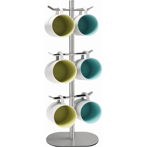 Mug Holder Tree, Coffee Cup Holder with Hooks, Coffee Mug Rack, Metal Mug Tree for Counter, Mug Holder Stand Coffee Mug Hanger