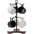 thumbnail image 1 of Mug Holder Tree for Countertop | 2-Tier Coffee Cup Stand & Rack Holds 6 Large Mugs, 5oz to 20oz | Space-Saving Mug Stand with Solid Wood Base | Kitchen Counter Organizer & Coffee Bar Accessories, 1 of 13