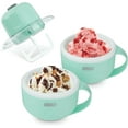thumbnail image 1 of My Mug Ice Cream Maker Machine (Aqua): Multi-Purpose Soft Serve Ice Cream Machine with (2) Bowls for Homemade Gelato, Sorbet, Frozen Yogurt, Built-In Ingredient Chute, Easy to Clean and Store, 1 of 6