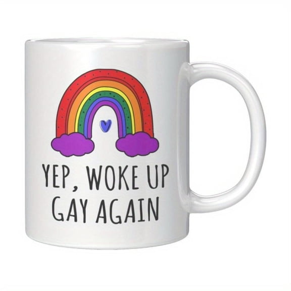 Mug LGBTQ Coffee Cup Gifts Lesbian Mug Woke Up Fabulous Again Cup